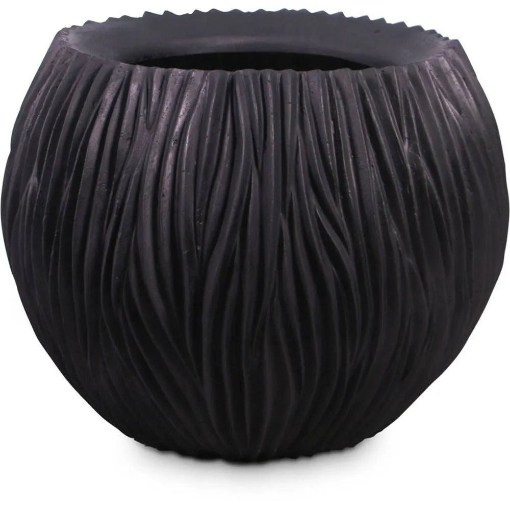 Bac plastique & particules métal Ø80cm h60cm ext. Chaudron noir vague