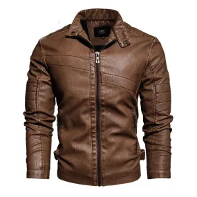 Blouson cuir vintage homme - Marron