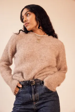 Pull Doudou beige cendré